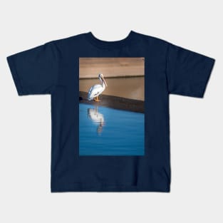 American White Pelican Calmly Watching Kids T-Shirt